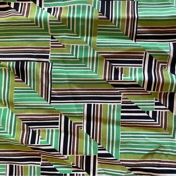 Nine West Tank Top 100% Silk Cami Camisole Green Boho Office Summer Spring New - Picture 5 of 11